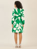 APART Jurk groen/wit