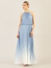APART Plisseekleid in Hellblau/ Weiß
