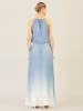 APART Plisseekleid in Hellblau/ Weiß