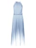 APART Plisseekleid in Hellblau/ Weiß