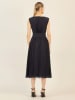 APART Plisseekleid in Dunkelblau
