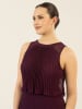 APART Plisseekleid in Aubergine
