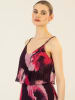 APART Plisseekleid in Schwarz/ Pink