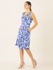 APART Kleid in Blau/ Weiß