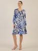 APART Kleid in Blau/ Weiß