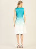 APART Jurk turquoise/wit