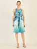 APART Plisséjurk turquoise/blauw