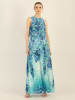 APART Plisséjurk turquoise/blauw