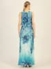 APART Plisséjurk turquoise/blauw