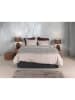 Zo!Home Perkal beddengoedset "Righe" taupe/wit