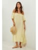 Lin Passion Leinen-Kleid in Gelb