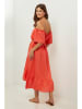 Lin Passion Leinen-Kleid in Koralle