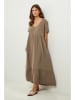 Lin Passion Leinen-Kleid in Hellbraun