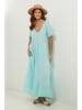 Lin Passion Leinen-Kleid in Türkis