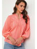 Lin Passion Blouse koraalrood