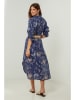 Lin Passion Leinen-Kleid in Dunkelblau