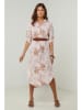 Lin Passion Leinen-Kleid in Rosa/ Creme