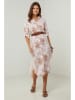 Lin Passion Leinen-Kleid in Rosa/ Creme
