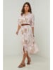 Lin Passion Leinen-Kleid in Rosa/ Creme