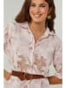 Lin Passion Leinen-Kleid in Rosa/ Creme