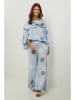 Lin Passion Leinen-Bluse in Hellblau