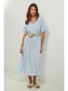 Lin Passion Leinen-Kleid in Hellblau