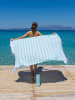 Towel to Go Strandtuch in Mint/ Weiß - (L)180 x (B)100 cm