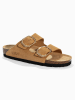 Sunbay Leder-Pantoletten "Trefle" in Hellbraun