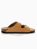 Sunbay Leder-Pantoletten "Trefle" in Hellbraun