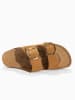 Sunbay Leren slippers "Trefle" lichtbruin