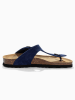 Sunbay Leren teenslippers "Camelia" donkerblauw