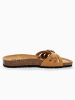 Sunbay Leder-Pantoletten "Freezia" in Hellbraun