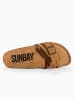 Sunbay Leder-Pantoletten "Freezia" in Hellbraun