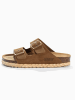 Sunbay Leder-Pantoletten "Trefle" in Hellbraun