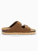 Sunbay Leder-Pantoletten "Trefle" in Hellbraun