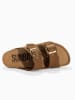 Sunbay Leder-Pantoletten "Trefle" in Hellbraun