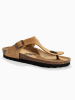 Sunbay Leder-Zehentrenner "Tulipe" in Hellbraun