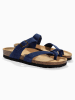 Sunbay Leren teenslippers "Tulipe" donkerblauw