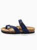 Sunbay Leren teenslippers "Tulipe" donkerblauw