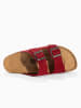 Sunbay Leren slippers "Trefle" rood