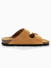 Sunbay Leren slippers "Trefle" lichtbruin