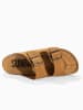 Sunbay Leren slippers "Trefle" lichtbruin