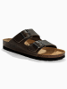 Sunbay Leder-Pantoletten "Trefle" in Dunkelbraun