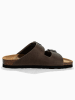 Sunbay Leren slippers "Trefle" donkerbruin