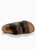 Sunbay Leder-Pantoletten "Trefle" in Dunkelbraun