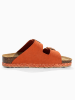 Sunbay Leren slippers "Trefle" oranje
