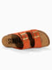 Sunbay Leren slippers "Trefle" oranje