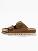 Sunbay Leren slippers "Trefle" lichtbruin