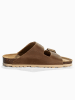 Sunbay Leren slippers "Trefle" lichtbruin