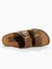 Sunbay Leren slippers "Trefle" lichtbruin